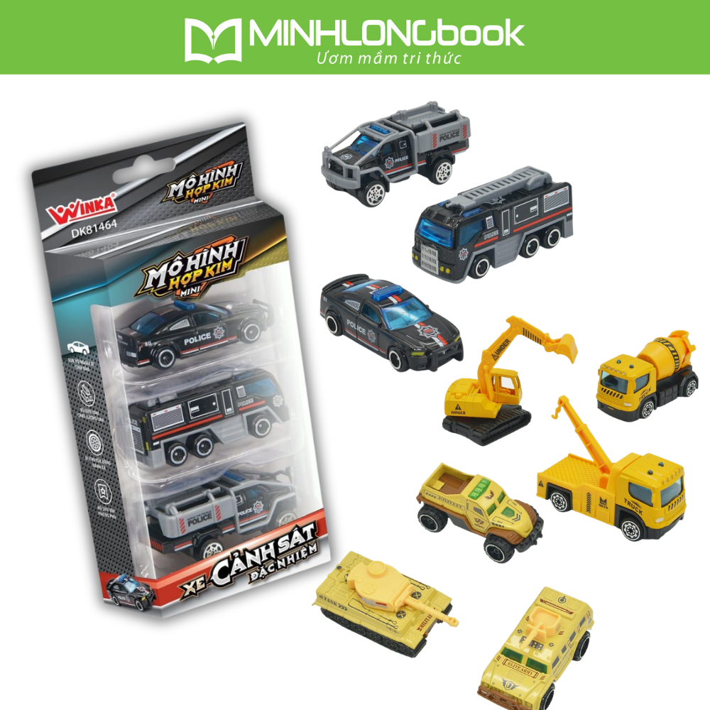 Đồ Chơi DUKA: Mô Hình Hợp Kim – Xe Cảnh Sát Đặc Nhiệm/ Xe Thiết Giáp/ Xe Công Trình