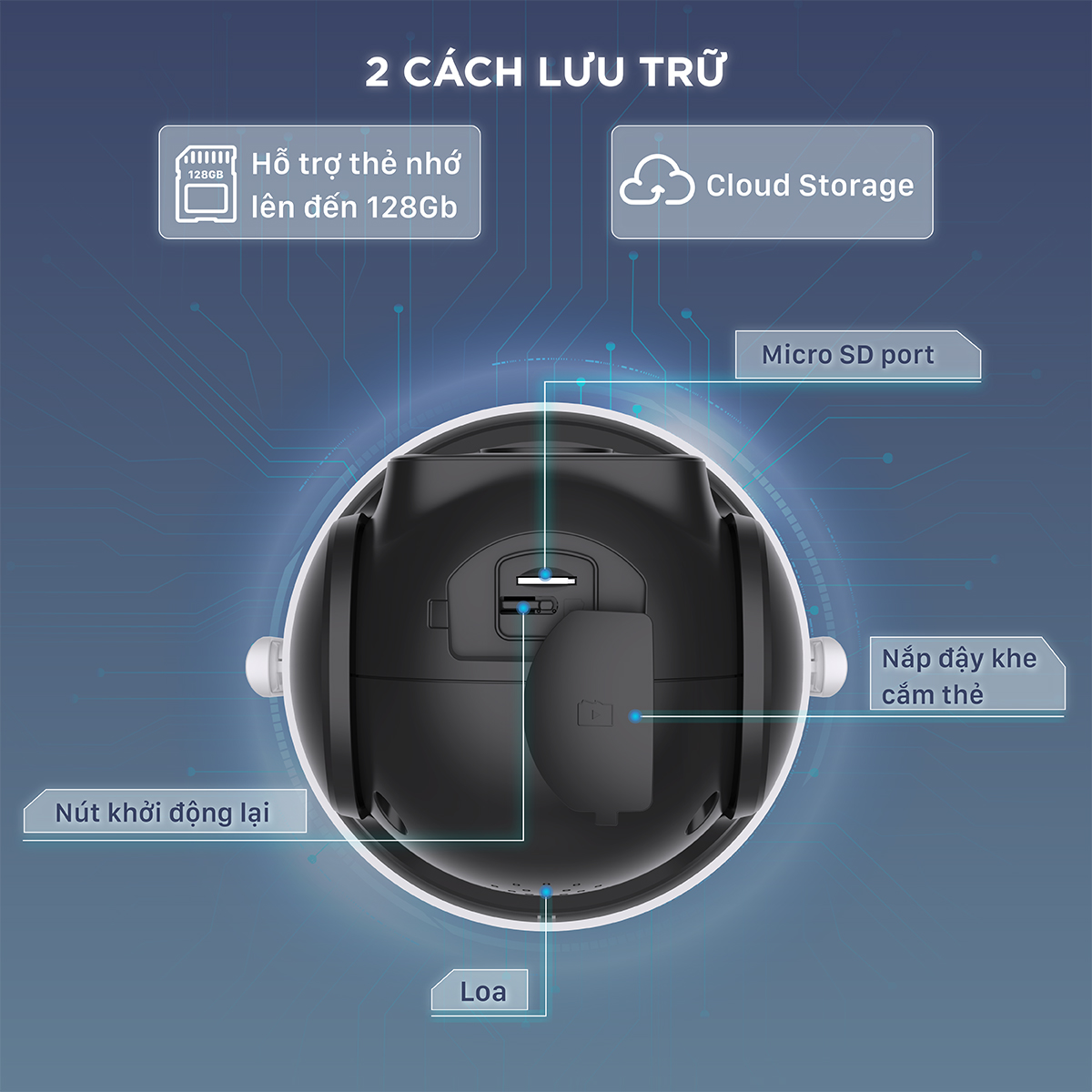 Camera Wifi Ngoài Trời Xoay 360° Tenda CH3 Độ Phân Giải 1080P/2MP đàm thoại 2 chiều, ban đêm có màu - Hàng chính hãng