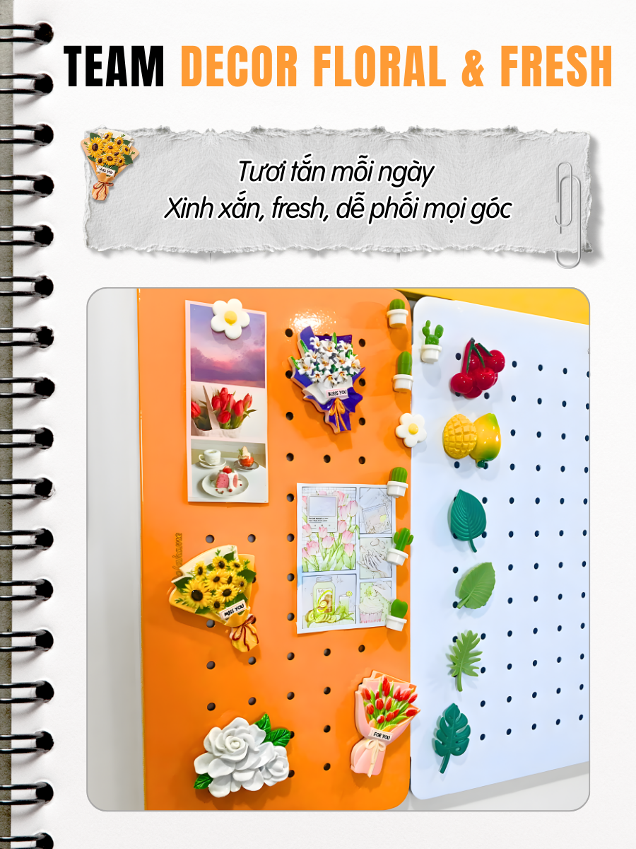 Nam châm Magnet Decor Dola Home – Nhiều mẫu đẹp, hít siêu chắc, trang trí góc học tập, tủ lạnh, quà tặng dễ thương
