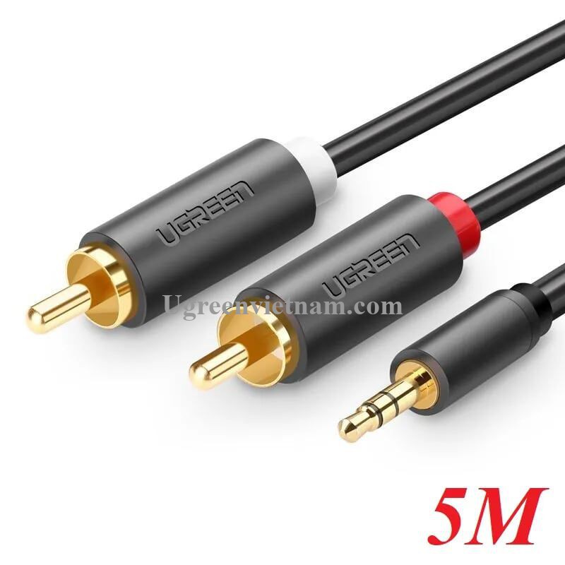 Cáp Chuyển Đổi Ugreen 3.5mm Sang 2 RCA 10513 (5m) - Hàng Chính Hãng