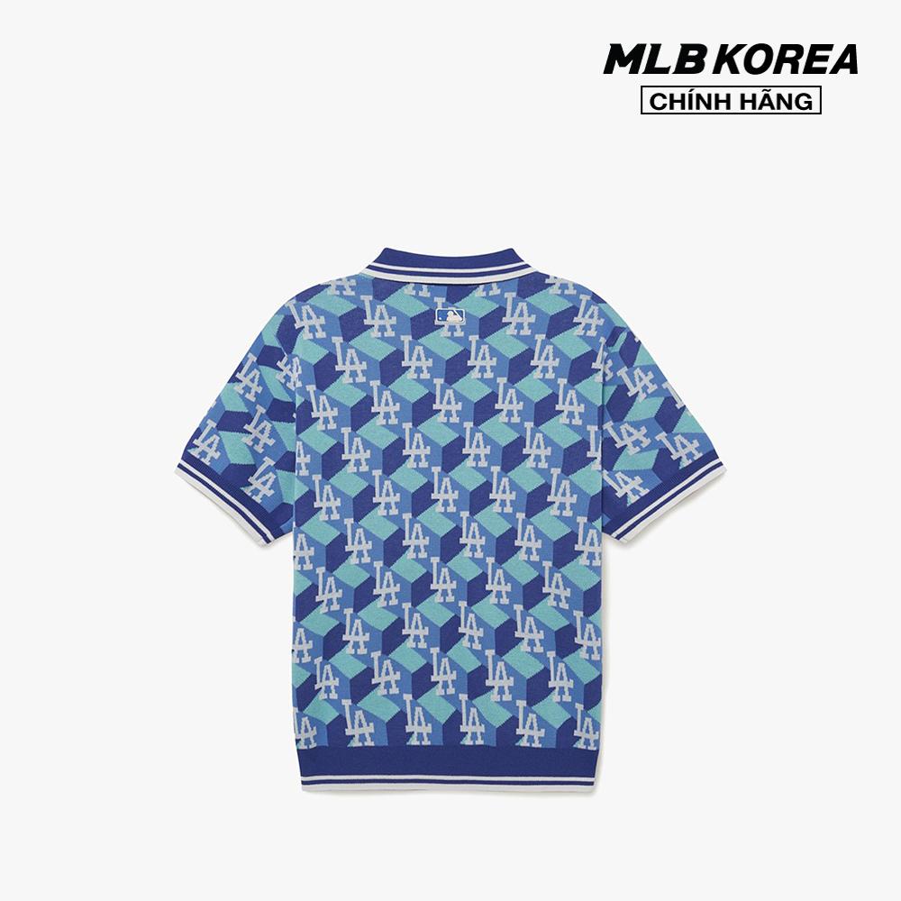 MLB - Áo polo unisex tay ngắn Cube Monogram All Over 3AKPM0533-07BLS