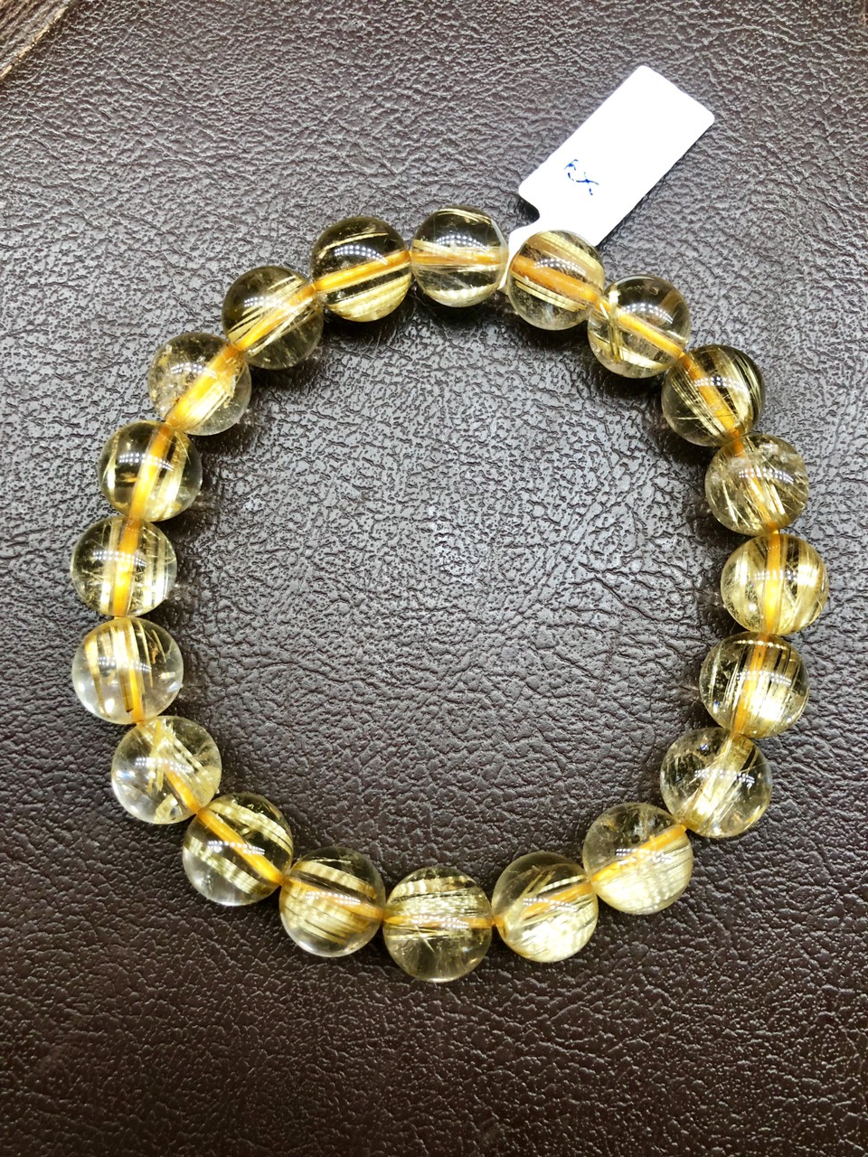 Vòng Tay Đá Thạch Anh Tóc Vàng - BATVV008-9.5mm