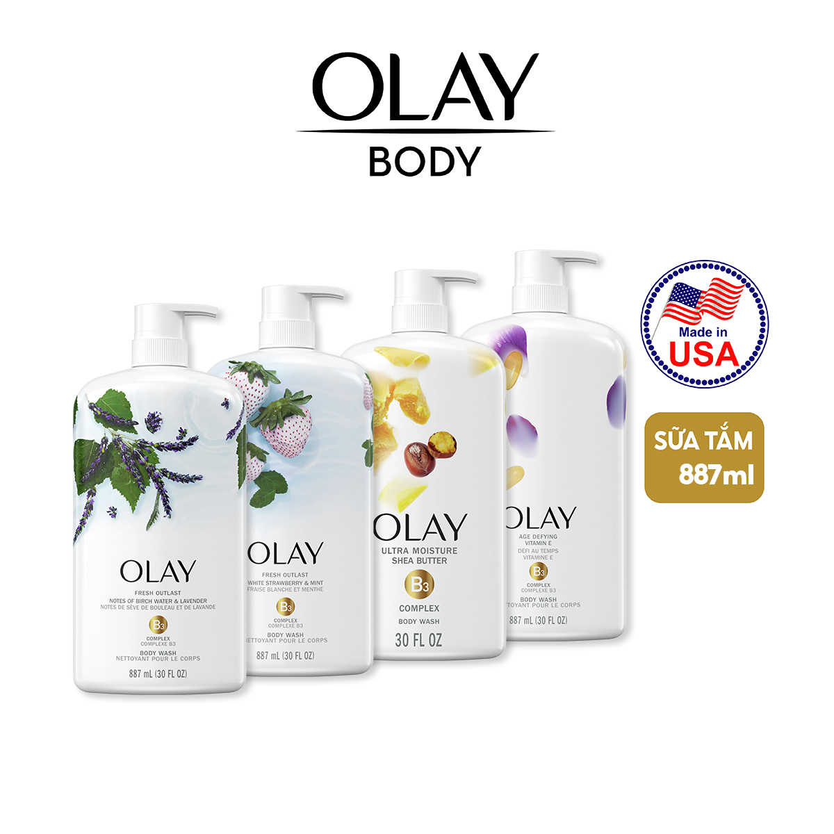 Sữa tắm Olay Body Wash 887ml