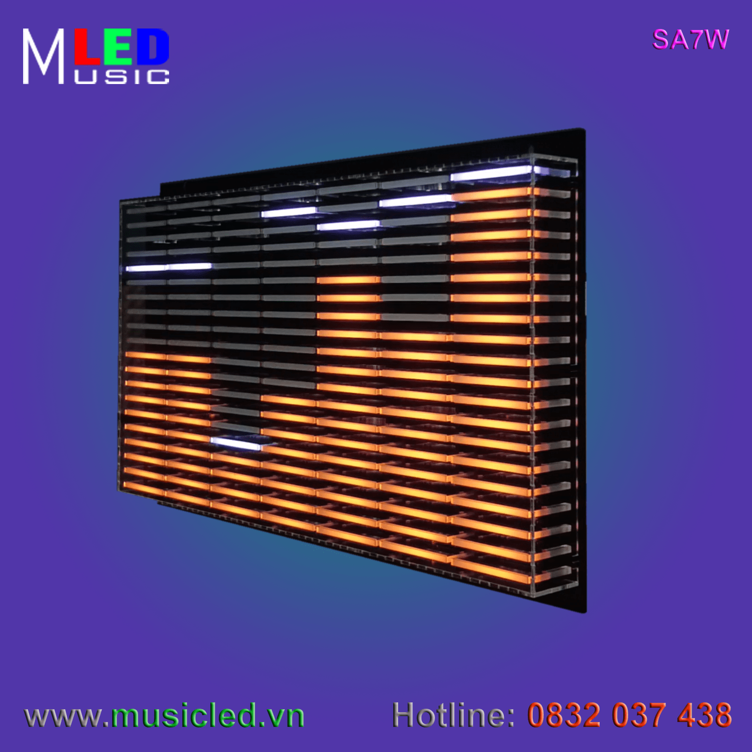 Dàn đèn Music LED nháy theo tần số nhạc 7 cột treo tường