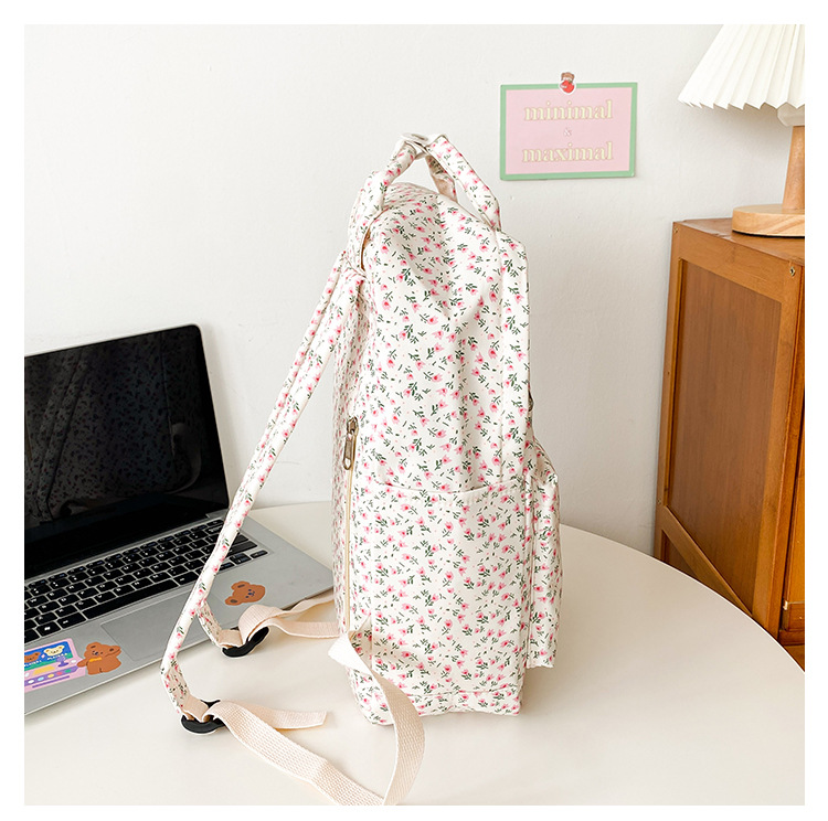 Balo laptop nữ 14 inch công sở, ba lô sinh viên đựng máy tính vải Polyester hoạt hình dễ thương IDIGO FBP6 - 3393