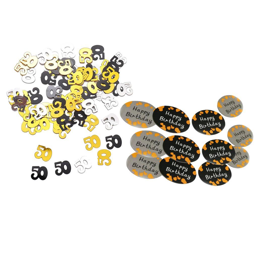 50th Happy Birthday Wedding Throwing Sequins Party Table Ornament Sprinkles