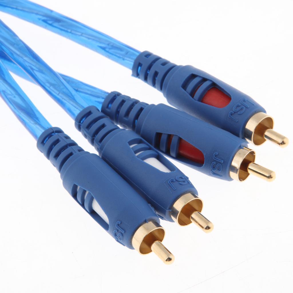 2 RCA Male to 2 RCA Male Adapter Audio Video Stereo Extension Cable