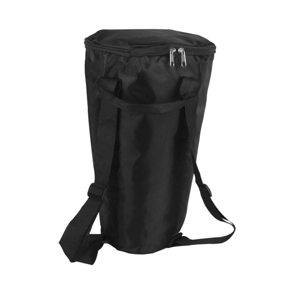 8inch DJEMBE Trống Châu Phi Vai Mang Theo Lưu Trữ Buổi Biểu Diễn Túi Ba Lô Đen