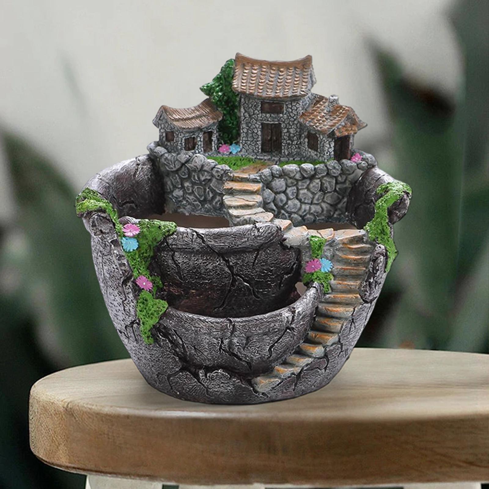 Succulent Plants Planter, Flower Pot  Micro Landscape Flowerpot for Bonsai