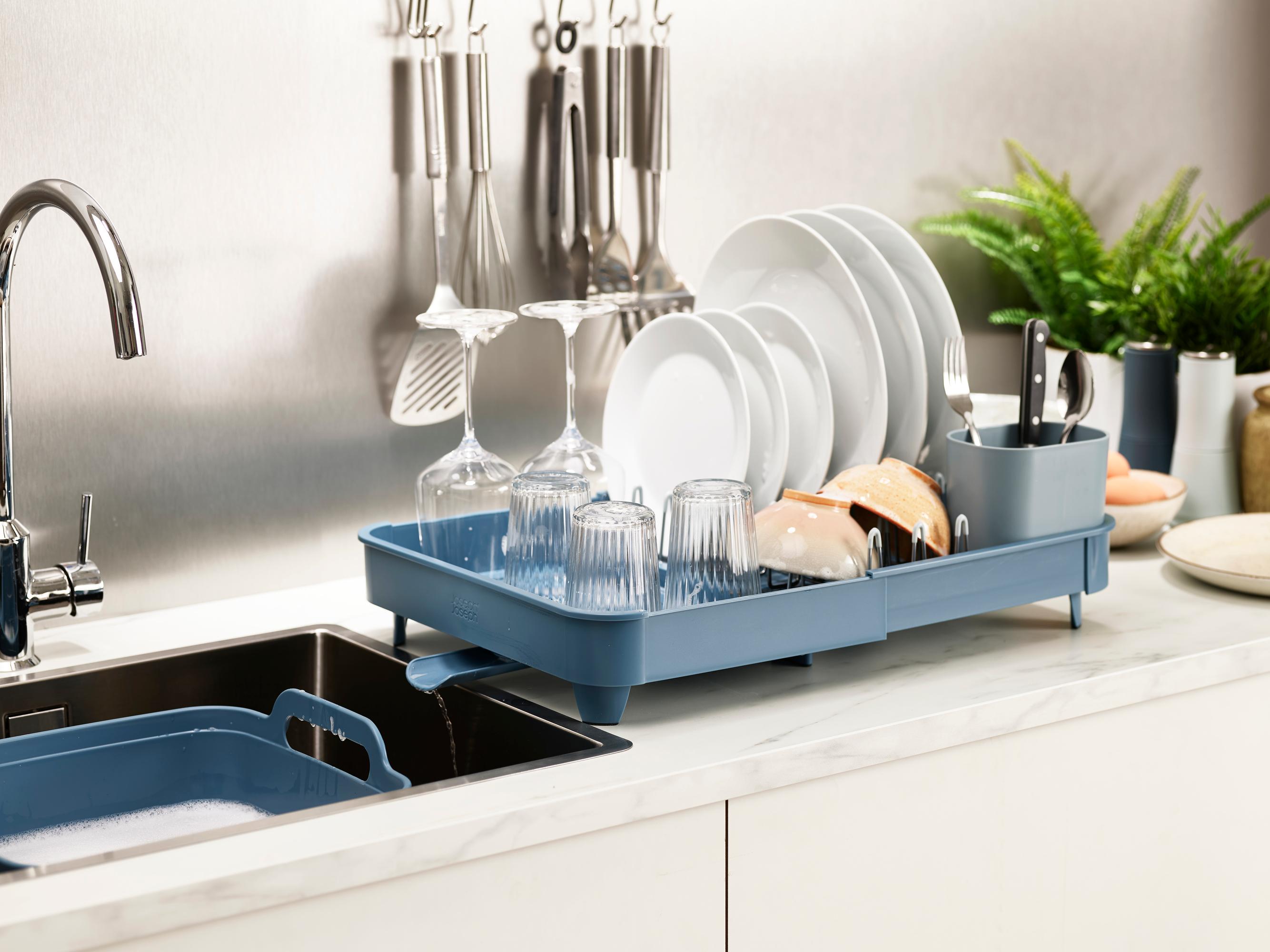 -Voucher lên đến 120K-Dụng cụ đựng chén dĩa Joseph Joseph Trắng/Xanh JJ003123, giúp tiết kiệm không gian bếp và làm không gian bếp của bạn trở nên gọn gàng và ngăn nắp hơn rất nhiều
