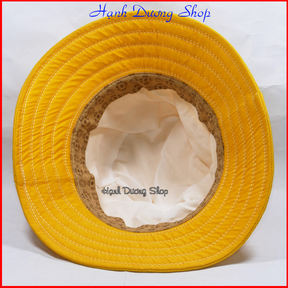 Nón bo nữ vành rộng 7,5 cm, vòng đầu 56 cm, nơ hoa 4 cánh, chất liệu vải kaki bền đẹp - Hạnh Dương