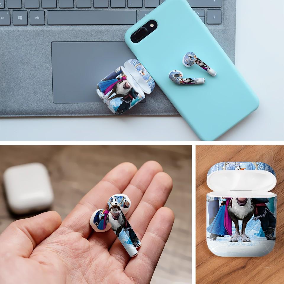 Miếng dán skin cho AirPods in hình Frozen - fil0x002 (AirPods ,1 2, Pro, TWS, i12)