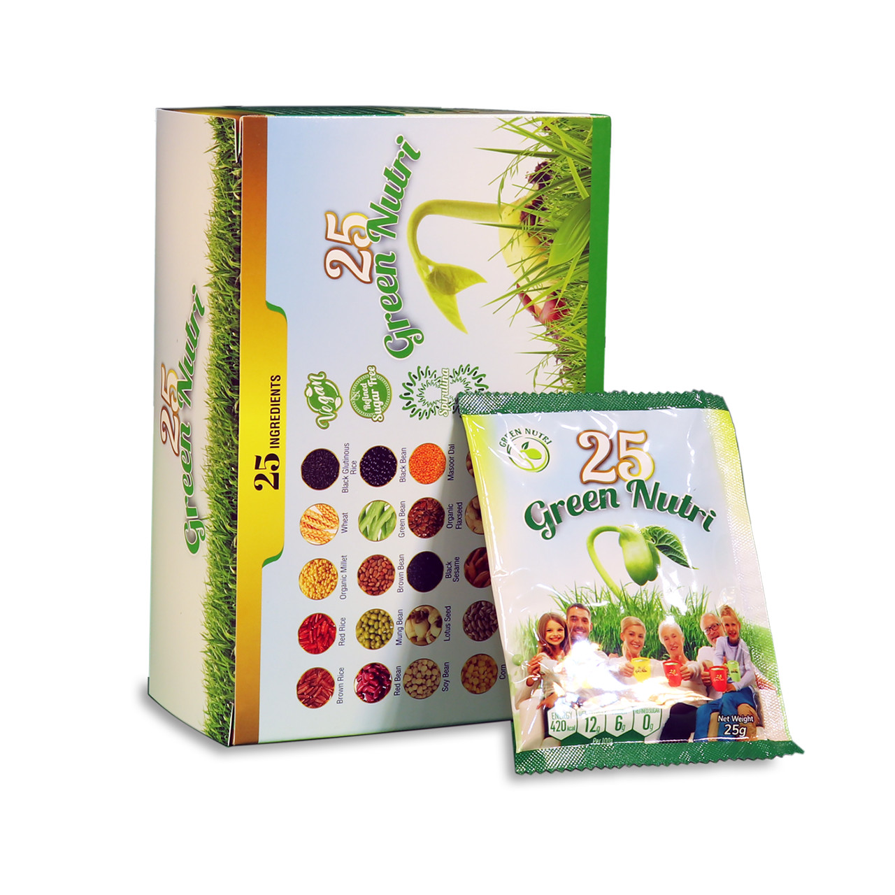 Combo Sữa hạt ngũ cốc 25 Green Nutri hộp 625g & 300g