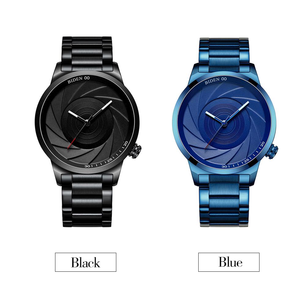 Đồng hồ đeo tay BIDEN Nam Thời trang Đơn giản Dây đeo bằng thép không gỉ