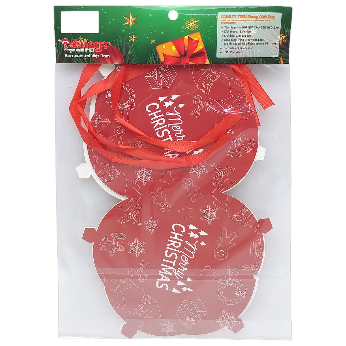 Hộp Quà Trang Trí Ngôi Sao Giáng Sinh - Teenage NS-01