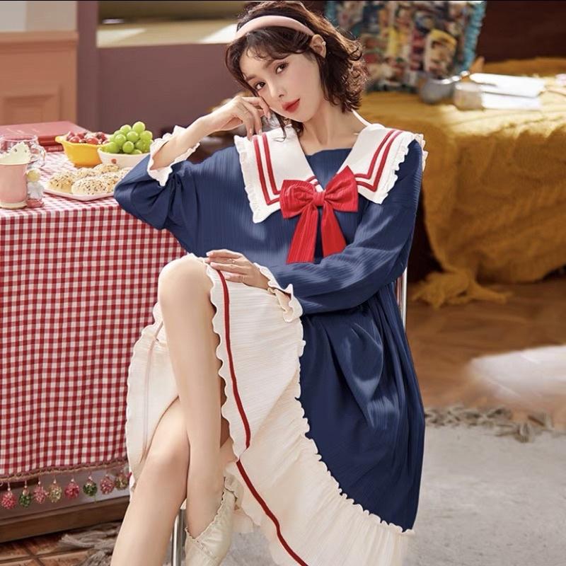 Váy Thuỷ Thủ New Chất Cotton Hàng Quảng Châu Cao Cấp