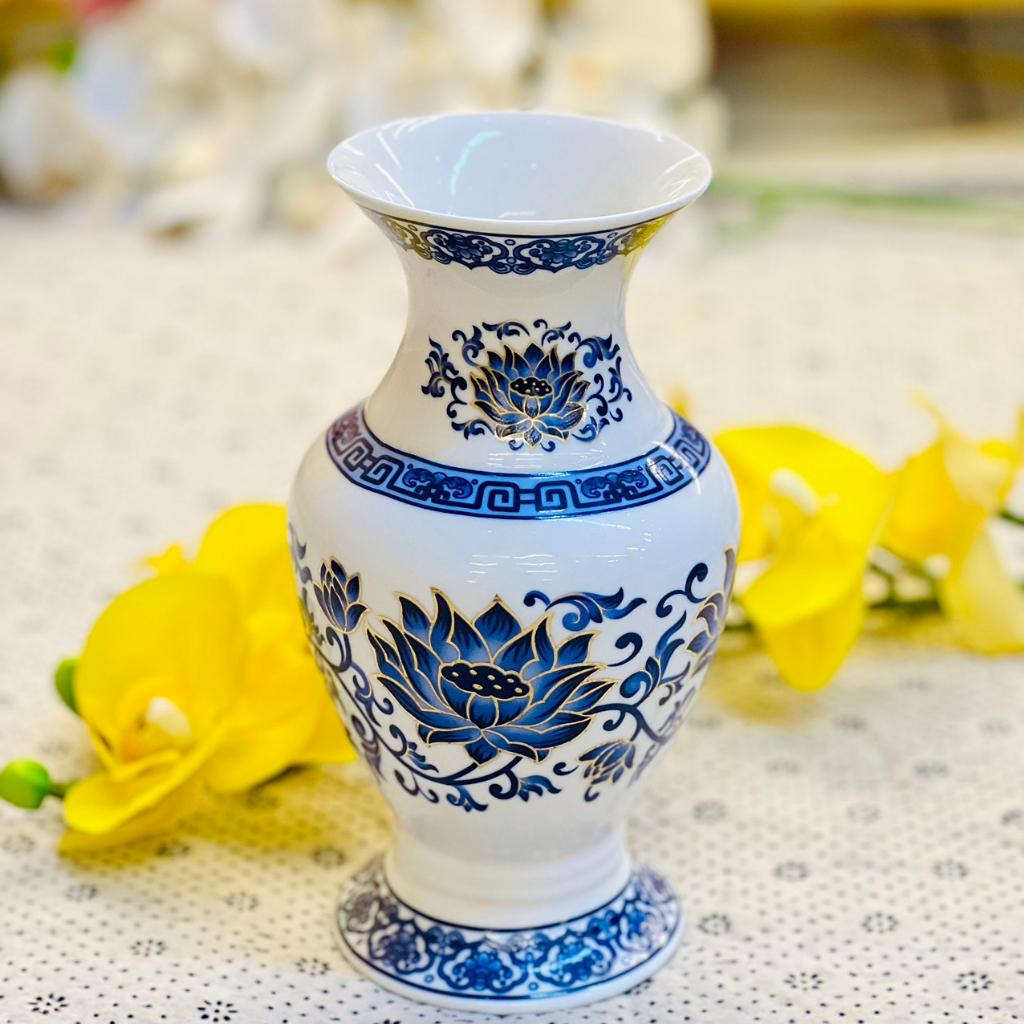 Bộ đồ thờ thần tài RỒNG VIỆT, Bộ đồ sứ men gấm Xanh cao cấp, tôn nghiêm ban thờ