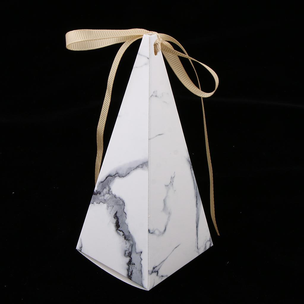 2X 10 Pieces Triangle Shape Chocolate Candy Boxes Gift Boxes Wedding Favors F