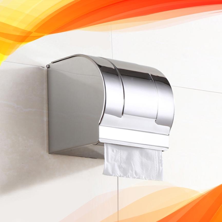 Hộp đựng giấy vệ sinh inox gắn tường cao cấp, chống ướt giấy không hoen gỉ trong môi trường chất tẩy rửa