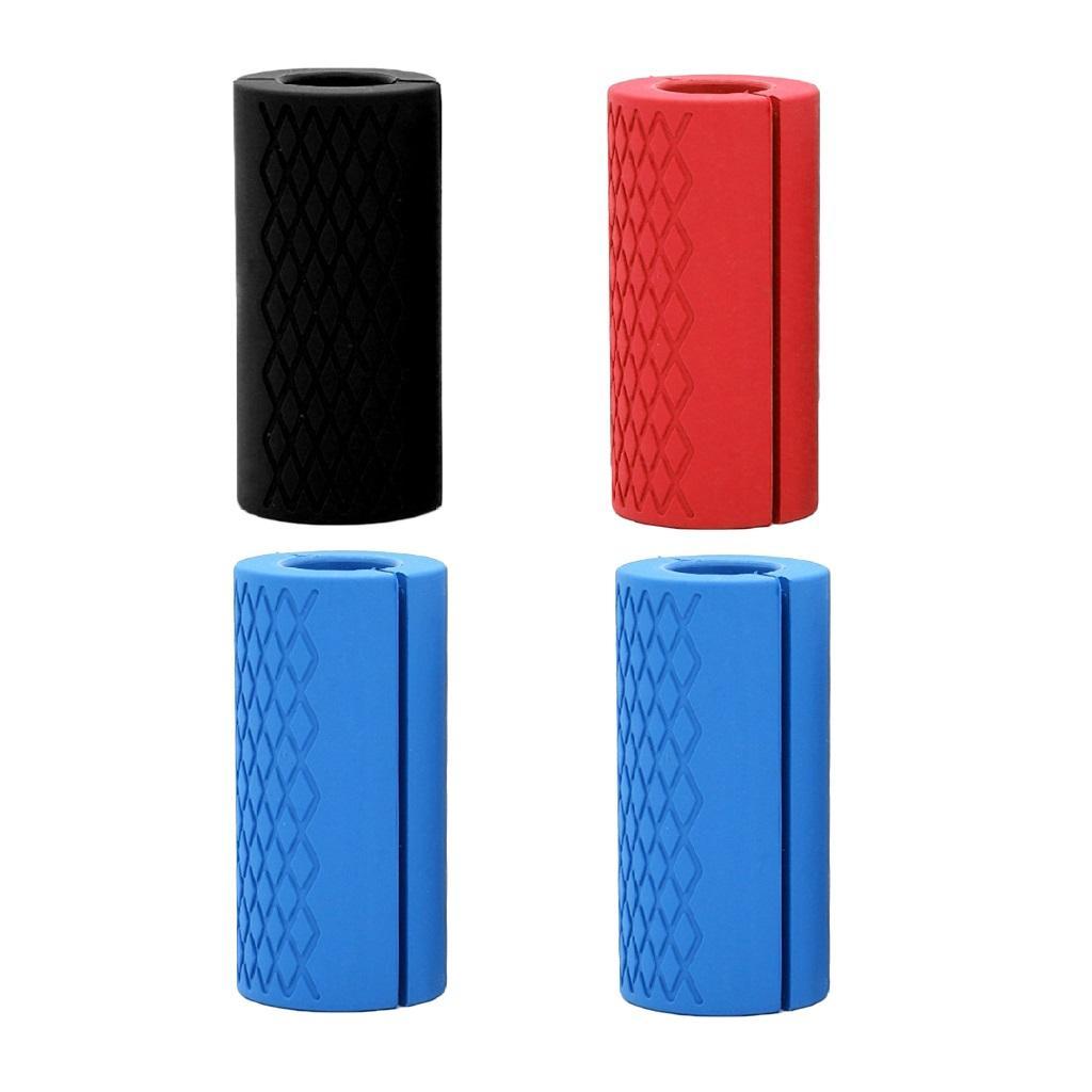 4 Pieces Dumbbell and Barbell Grips Silicone Grips