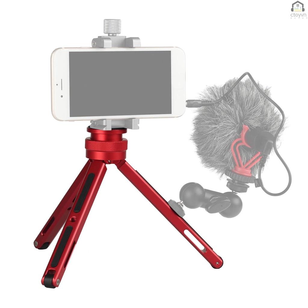 Giá đỡ ba chân bằng nhôm có thể điều chỉnh chiều cao với giao diện 1/4 inch cho máy ảnh DSLR SLR