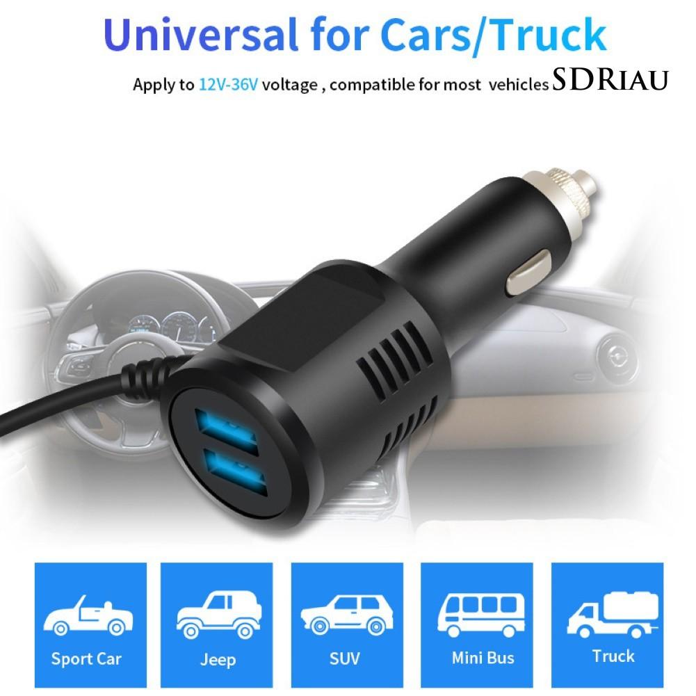 Tẩu Sạc Nhanh Qcdz 2 Cổng Usb Cho Xe Hơi