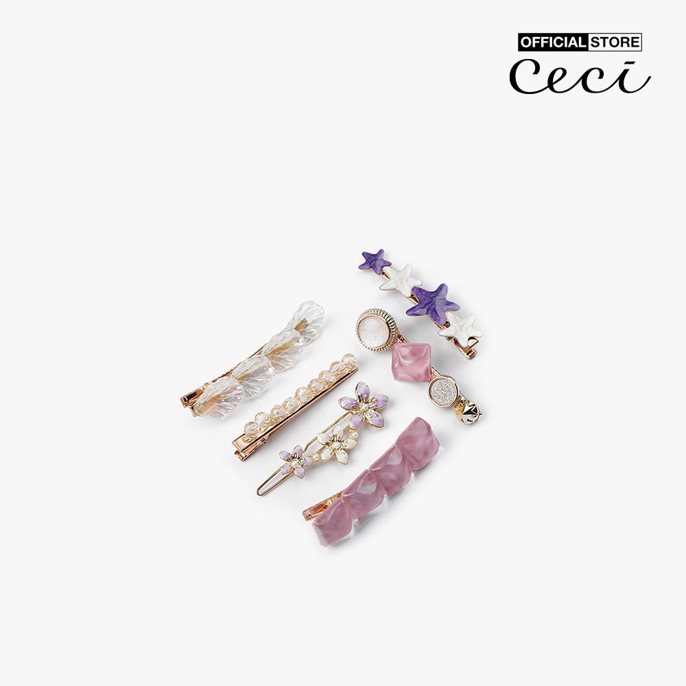 CECI - Pack 6 kẹp tóc nữ kim loại dáng dài thời trang CC6-01000057-24