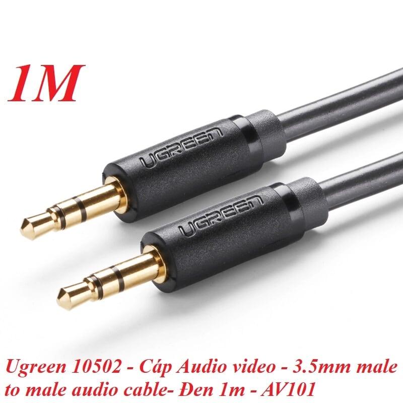 Ugreen UG10502AV101TK 1M màu Đen Cáp âm thanh 2 đầu 3.5mm dương - HÀNG CHÍNH HÃNG