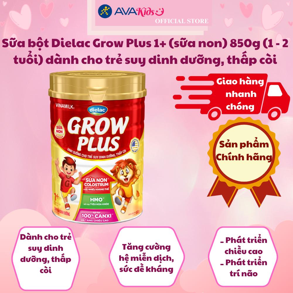 Sữa bột Dielac Grow Plus 1+ HT 850g (sữa non) - Hộp - Hàng chính hãng