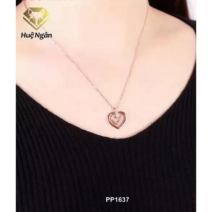 Dây chuyền bạc Ý 925 Huệ Ngân - Tim xinh PP1637