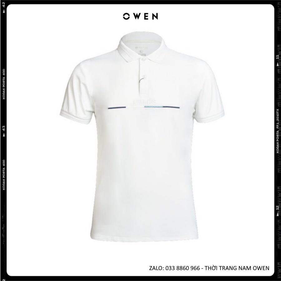 OWEN - Áo polo nam Owen màu trắng 220318 - Áo thun ngắn tay có cổ nam