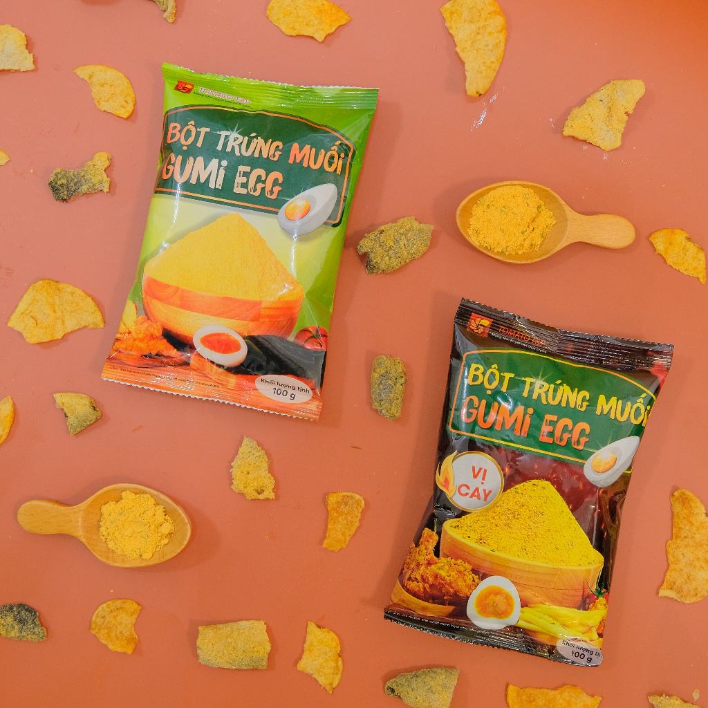 Bột trứng muối Gumi Egg vị cay - Gói 100g - Tomato T&amp;P