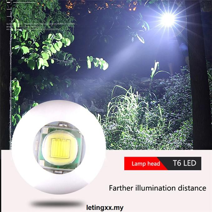 Đèn Pin Led Siêu Sáng 4 Chế Độ Chiếu Sáng Có Thể Sạc Lại T6 18650