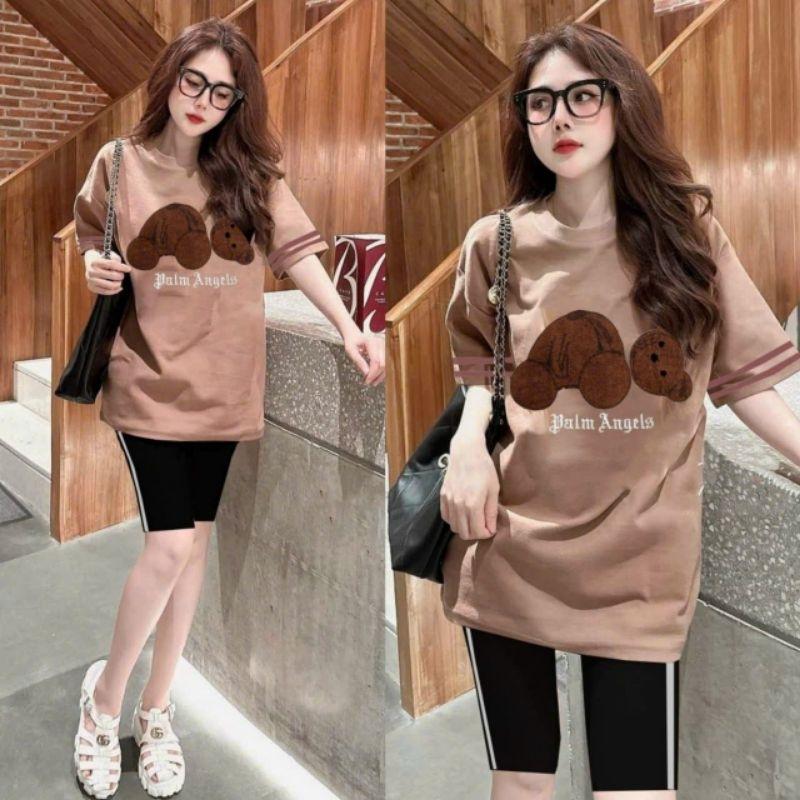 Bộ đồ lửng nữ form rộng thêu hình siêu xinh, bộ đồ mặc đi chơi mặc ơ nhà mẫu mới đẹp có bigsize