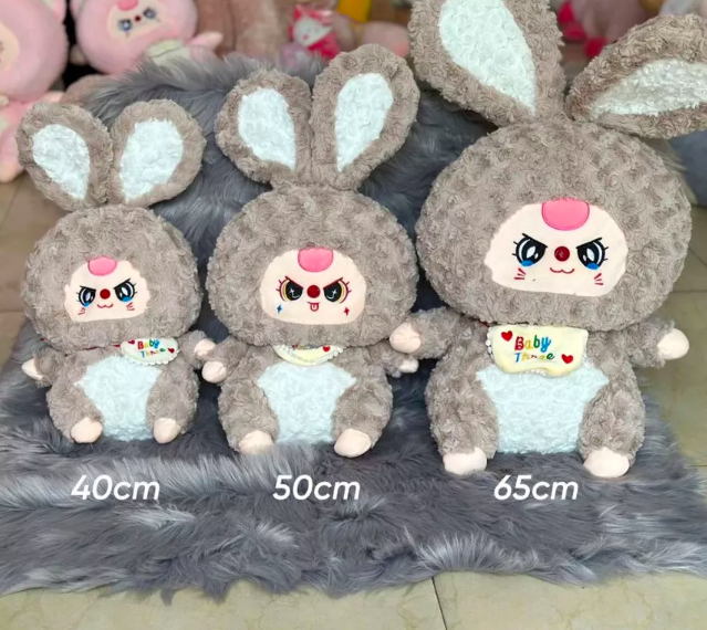 Thú nhồi bông baby three thỏ thị trấn đáng yêu - Size từ 40 đến 65cm - Quà tặng gấu bông bb3 êm mịn cho bé