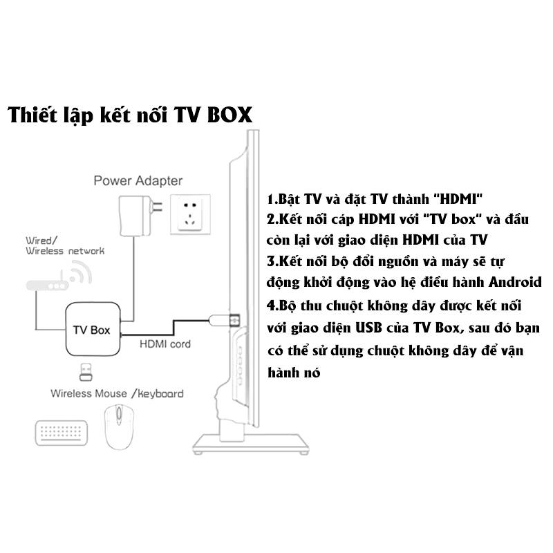 Box TV98 Pro Ram 8G+128G, Android 13.0, Bluetooth 4.1 Điều khiển giọng nói Tiếng Việt, xem 108 kênh truyền hình+Youtube, Hàng nhập khẩu