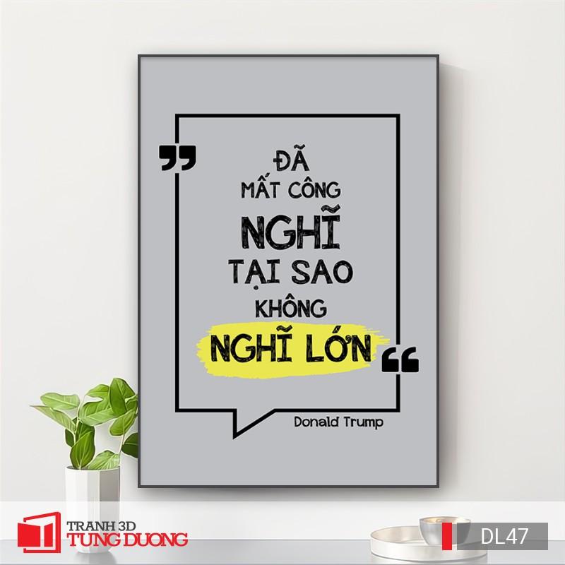 Tranh Canvas động lực văn phòng câu nói slogan truyền cảm hứng, tranh canvas trang trí DL10