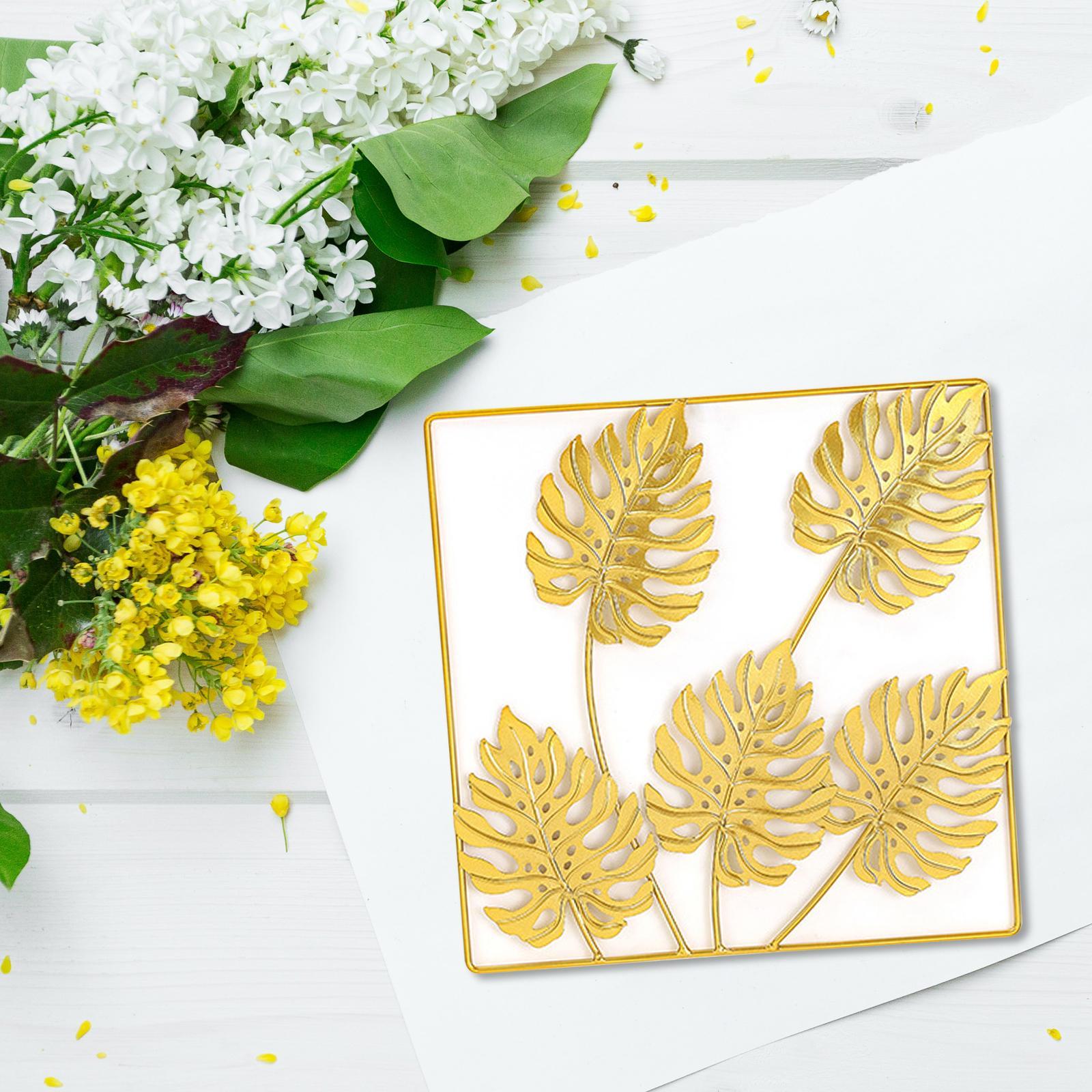 Leaf Walls Sculptures Hanging Statues Leaves Metal Wall Art Decors