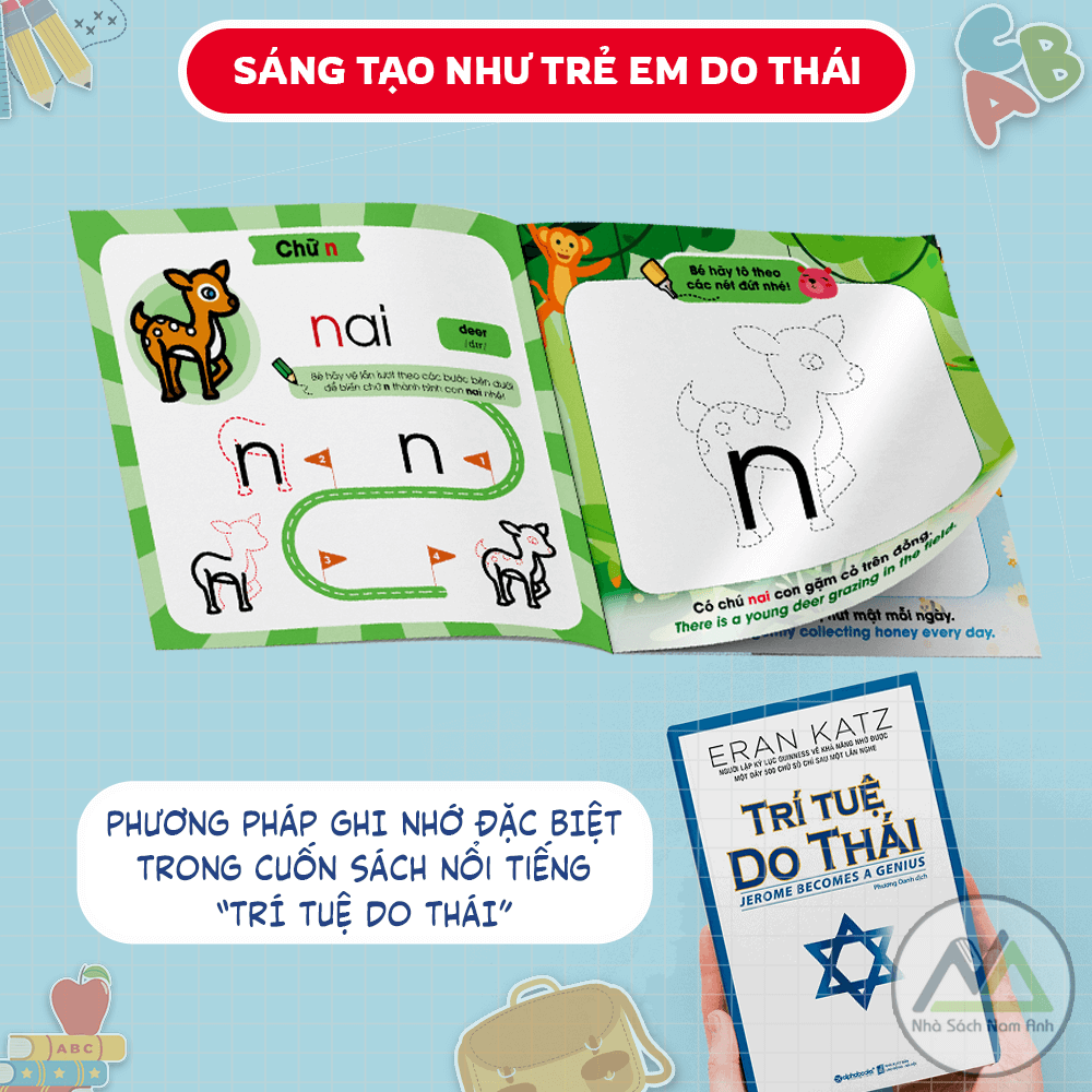 Combo Sách Làm Quen Chữ Cái Tiếng Việt  - Tập 1 + 2 TẶNG BỘ BÚT SÁP MÀU THIÊN LONG - Tác giả Dr. Pencil &amp; Rose