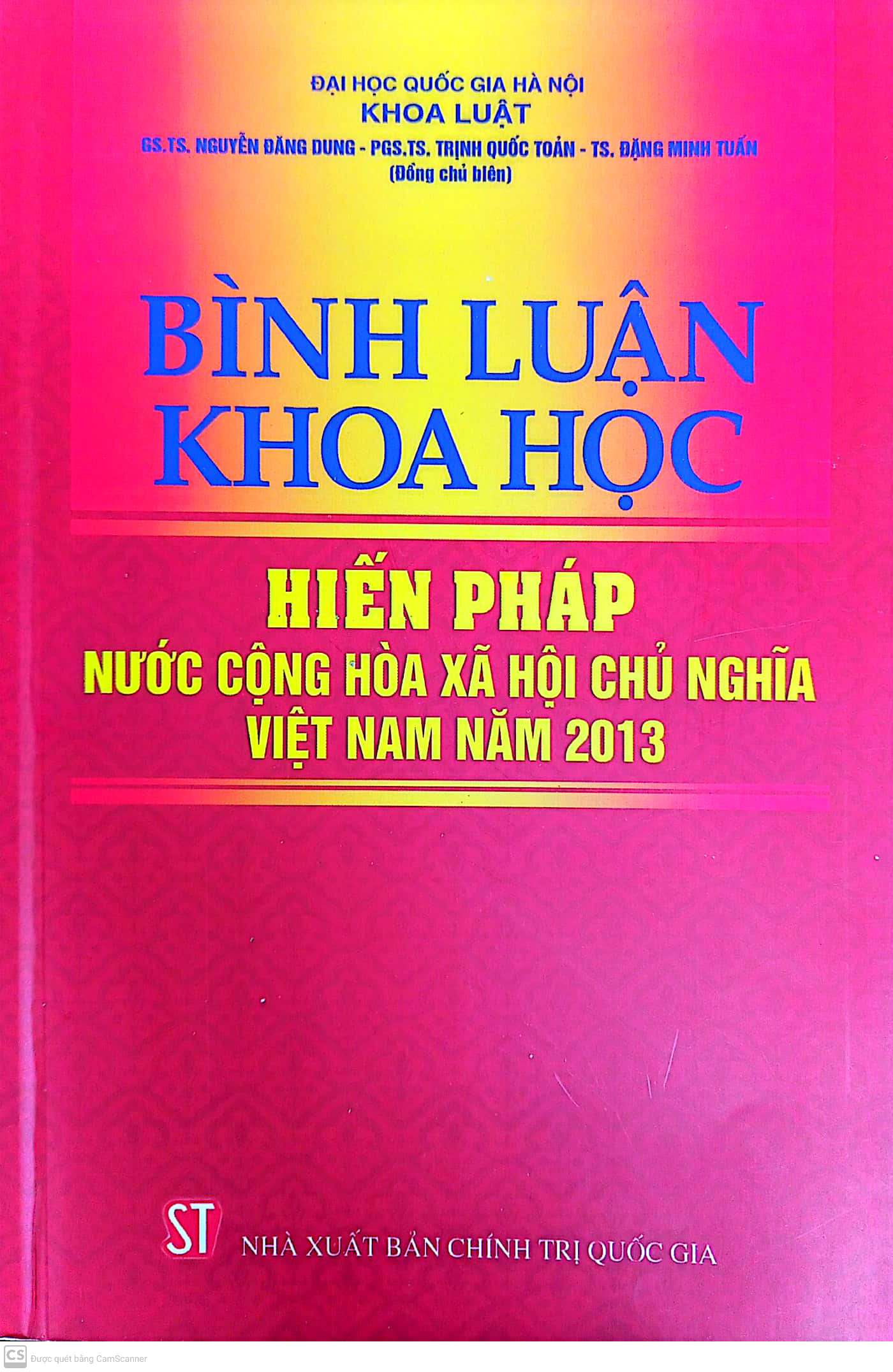 Bình luận khoa học Hiến pháp nước cộng hòa xã hội chủ nghĩa Việt Nam năm 2013