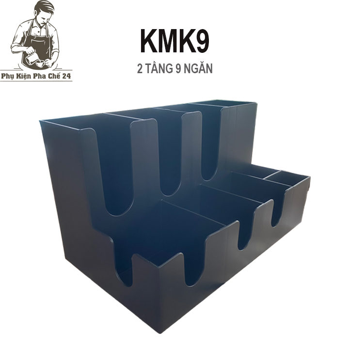 Kệ Đựng Cốc- Kệ Úp Ly 2 Tầng 9 Ngăn KMK-9
