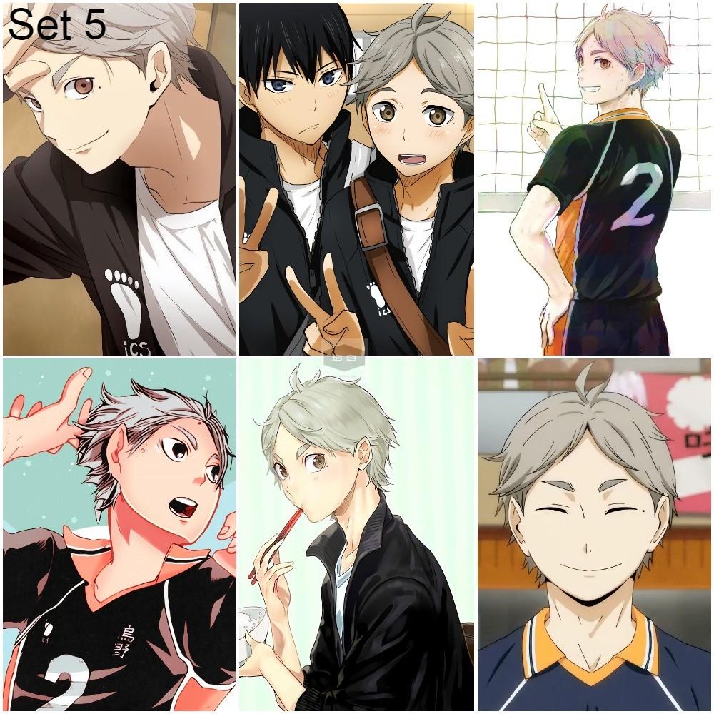 Bộ 6 Áp phích - Poster Anime Haikyuu!! Vua Bóng Chuyền - A3, A4, A5