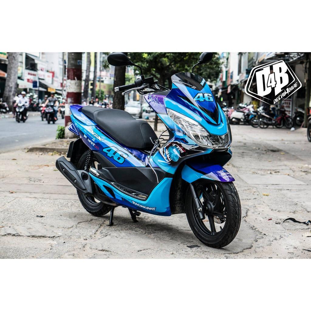 Tem trùm xe dành cho PCX Crazy Shark