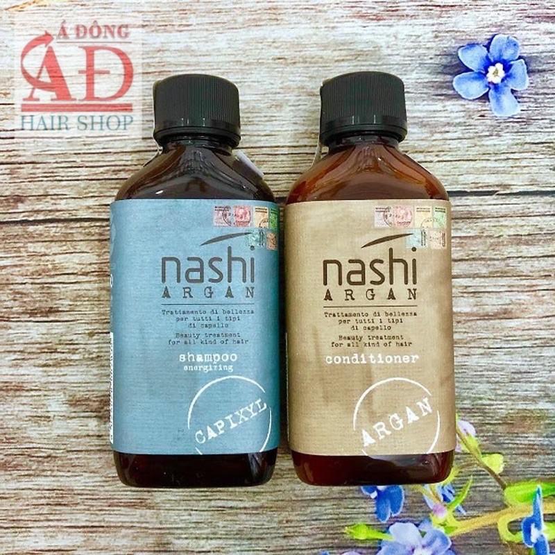 [+ MŨ TRÙM] BỘ DẦU GỘI XẢ NGĂN RỤNG TÓC NASHI ARGAN CAPIXYL ITALY