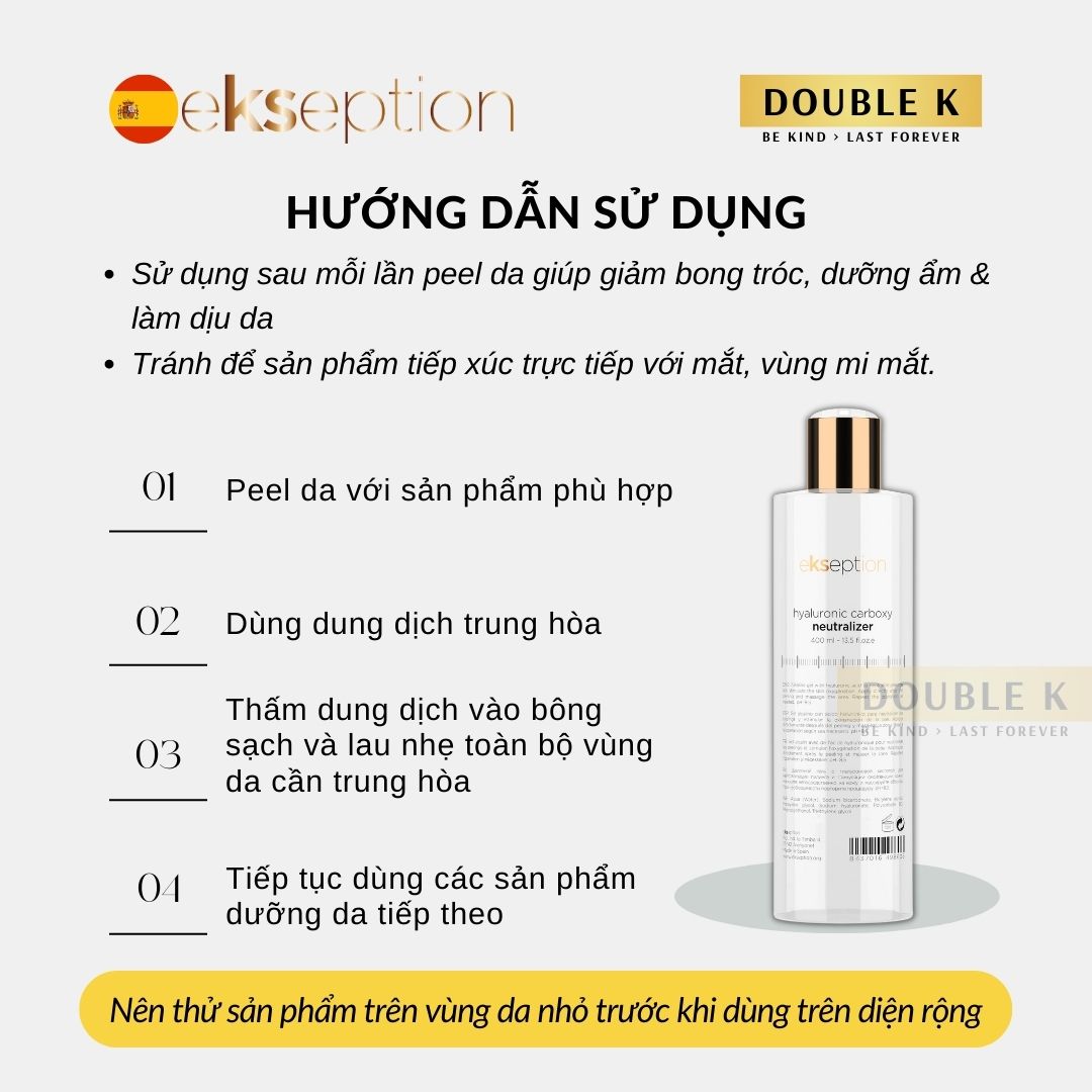 Dung Dịch Trung Hòa Sau Peel ekseption Hyaluronic Carboxyl Neutralizer - Double K