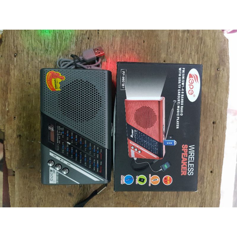 Hình ảnh ĐÀI Radio FM 9001BT- Hỗ Trợ Thẻ Nhớ TF Và USB - Có Đèn Pin - Âm Thanh Lớn, Rõ Nét Người già dễ sử dụng-Hàng Chính Hãng