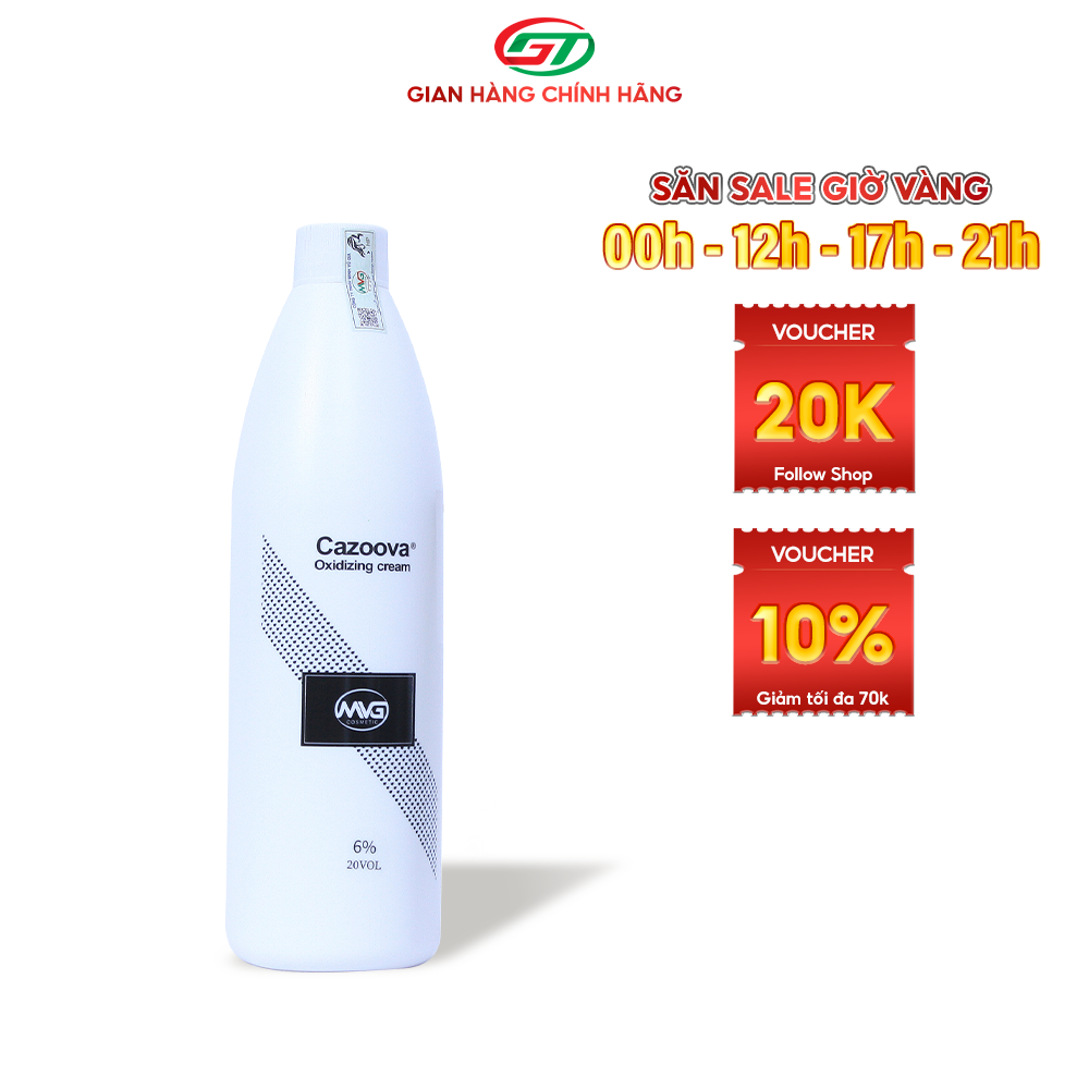 Oxi, trợ nhuộm Cazoova hương thơm bạc hà 1000ML