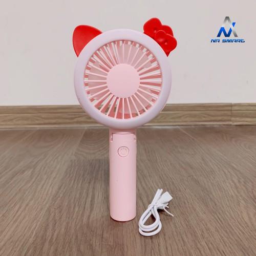 Quạt Cầm Tay Mini Có Đèn Gấp Gọn Tiện Lợi 3 Màu Hồng , Xanh Lá Cây , Xanh Lam