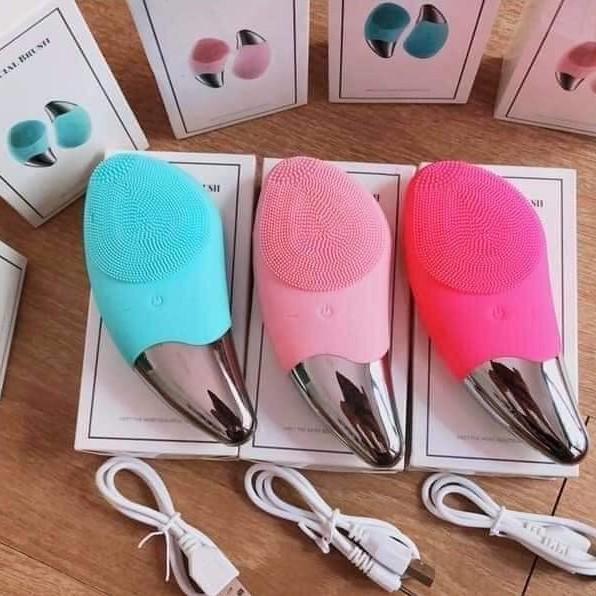 MÁY RỬA MẶT MASSAGE 3IN1 SONIC FACIAL BRUSH CAO CẤP - SẠC USB - CHỐNG NƯỚC TUYỆT ĐỐI