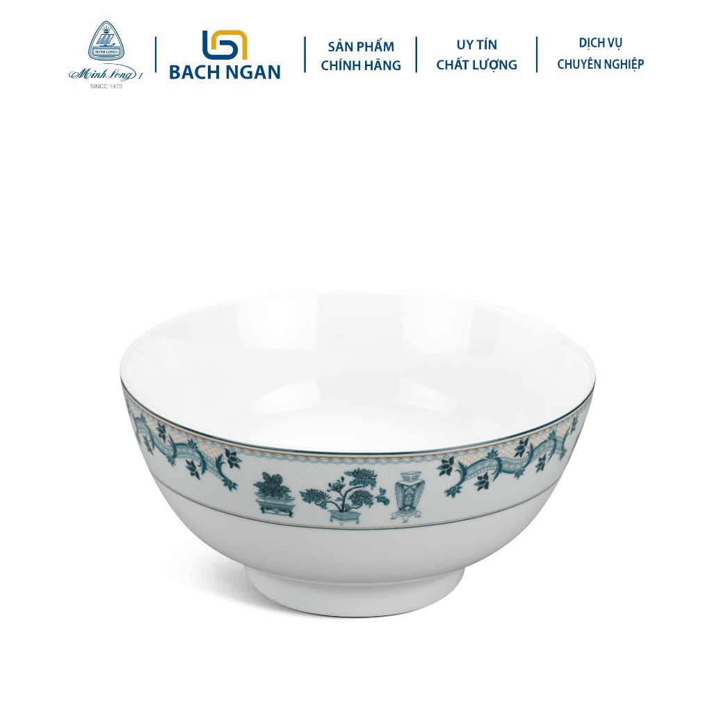 Bộ chén dĩa sứ Minh Long 24 sản phẩm Jasmine Tứ Quý dùng cho gia đình, sứ đẹp cao cấp dùng đãi khách, tặng quà tết